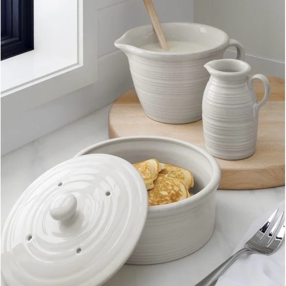 Crate&Barrel White Ceramic Syrup Pitcher - Picture 6 of 7